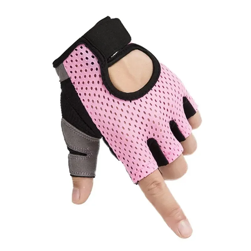Summer Gym Sports Bicycle Gloves Half Finger Cycling Gloves for Men Women Shockproof Breathable Outdoor Riding  Bike Gloves