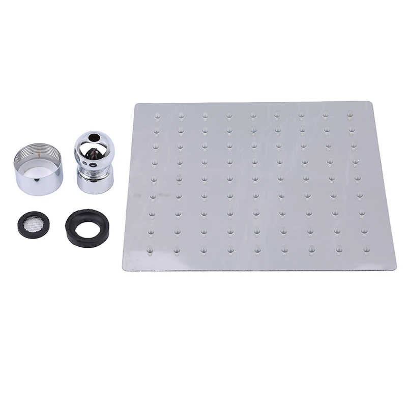 Portable Removable Shower Heads Stainless Steel Square Round Rainfall Shower Head High Pressure Handheld Bathroom Accessories