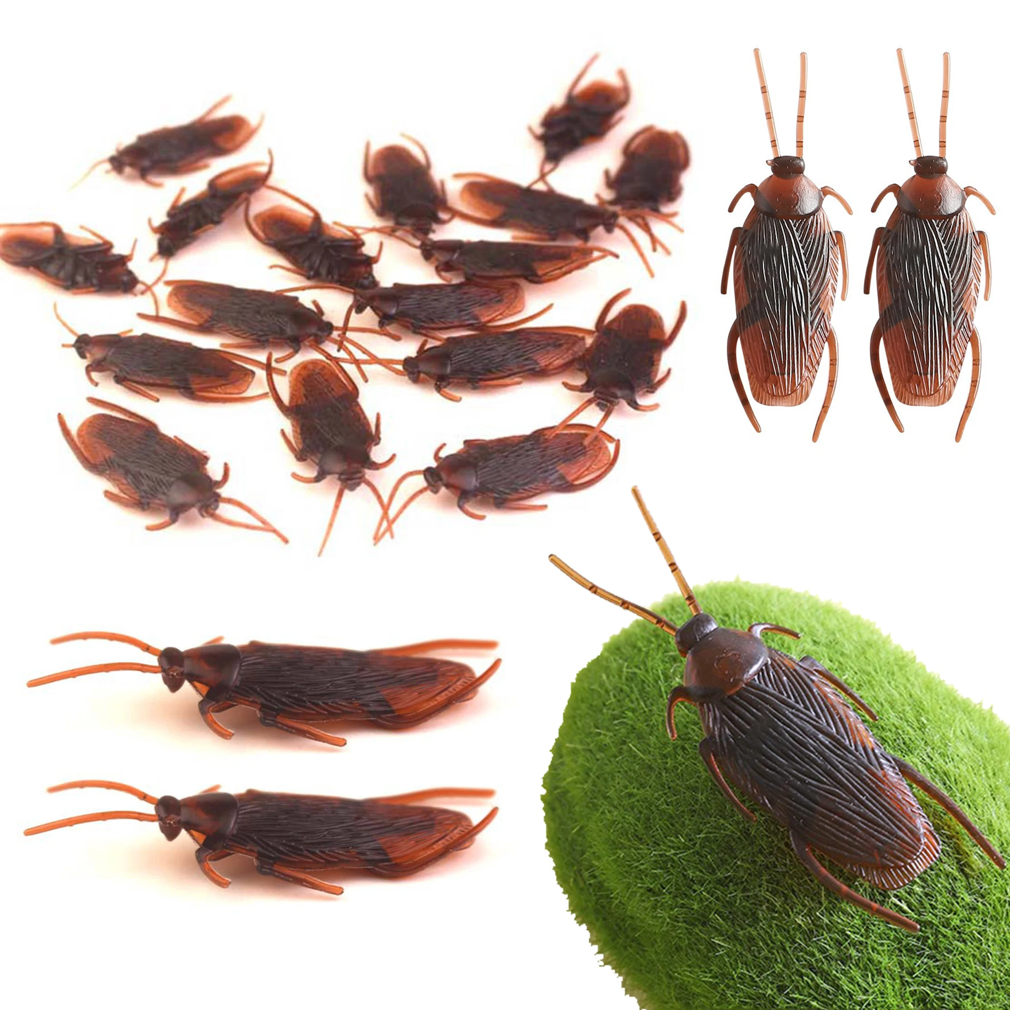 5/10/20/50 個シミュレートゴキブリ 7*2 センチメートル装飾虫ハロウィンいたずらゴキブリ小道具パーティーお化け屋敷 DIY 装飾おもちゃ ZYF