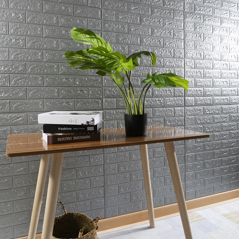 White brick wallpaper self-adhesive 3d wall sticker anti-collision background wall foam upholstered bedroom decoration sticker