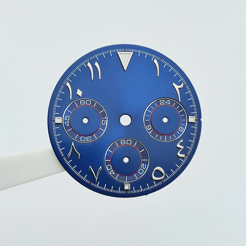 29mm Dial VK63 Dial Arabic Numerals Watch Face Customizable logo Watch Parts Fit 39mm Case Quartz Watch VK63 movement