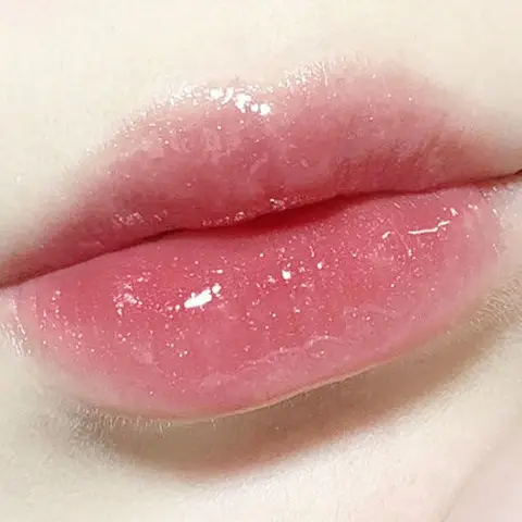 Brillo de labios transparente fino azul, esmalte de labios seductor nacarado, labios brillantes, maquillaje de bálsamo de aceite de labios de gelatina resistente al agua de larga duración