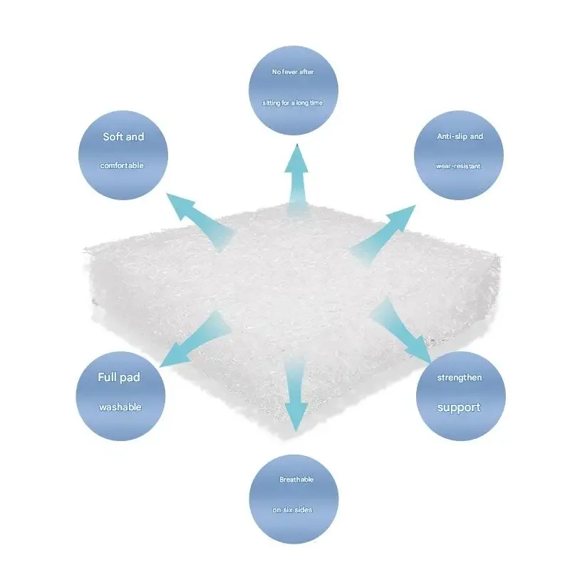 

4D подушка для сиденья из воздушного волокна, дышащая и моющаяся подушка для сиденья для вождения, инвалидной коляски, офиса, удлиненного сидения и т. д.