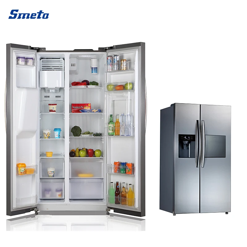 Smeta 567L No Frost Side By Side Double Door Refrigerators For Home