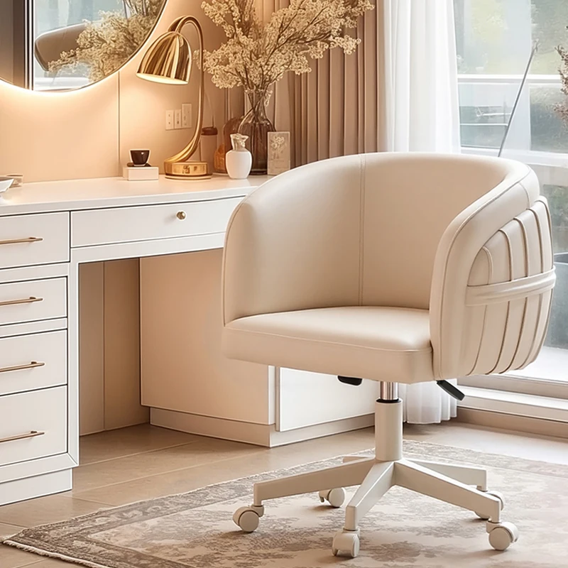 Girls Makeup Chair Single Sofa Computer Chair Home Multi-functional Seat Comfortable Adjustable Swivel Chair with Backrest