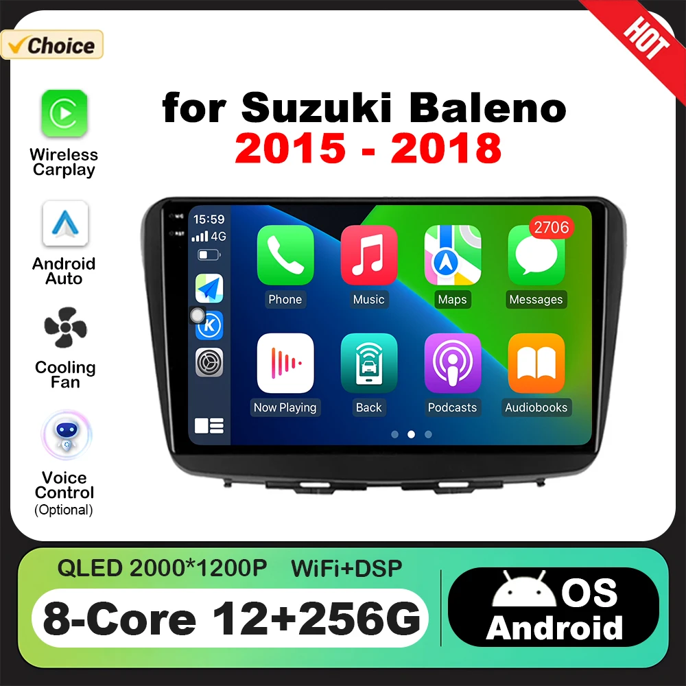 

Android OS 9 inch for Suzuki Baleno 2015 - 2018 GPS Navigation Car Radio Video Multimedia Player CarPlay 4G WiFi Touch Screen