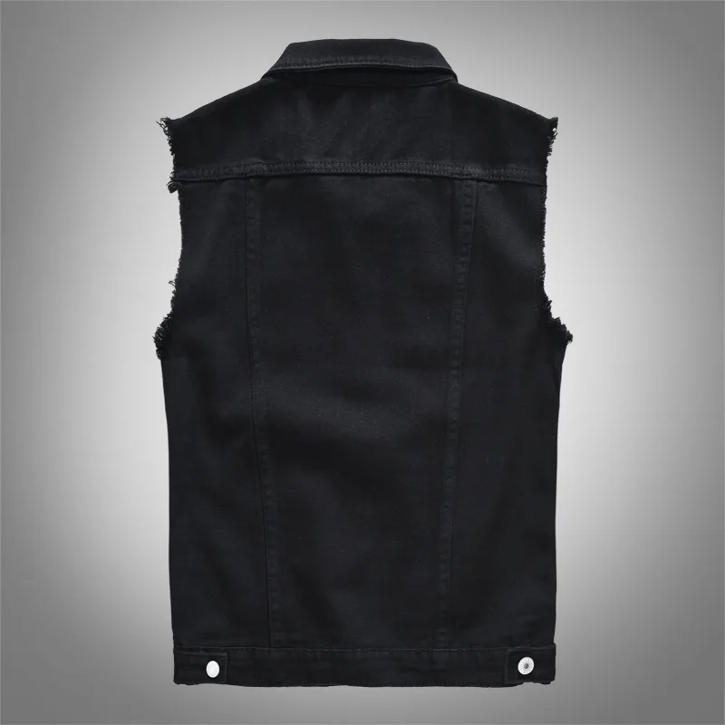 2025 Men's Fashion Jeans Sleeveless Jacket Vest Male Black Blue Denim Jeans Vest Man Cowboy Outdoors Waistcoat Mens Jacket Vest 47 S5c34f521e5c84621a749fc45cf063ab1z