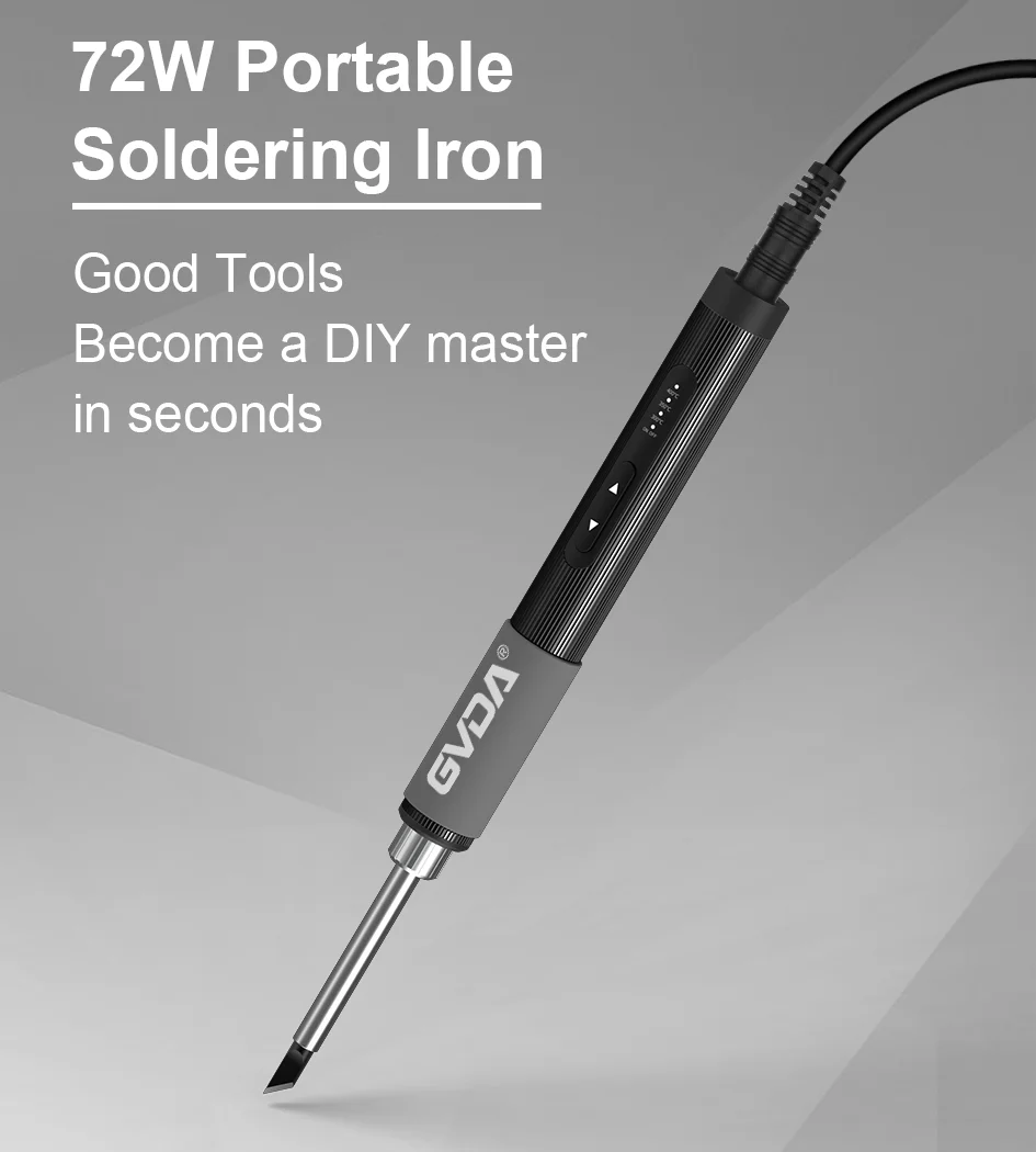 GVDA Electric Soldering Iron Welding Tool Ceramic Heater Welding Solder Rework Station Repair Heat Pencil Portable Soldering Pen
