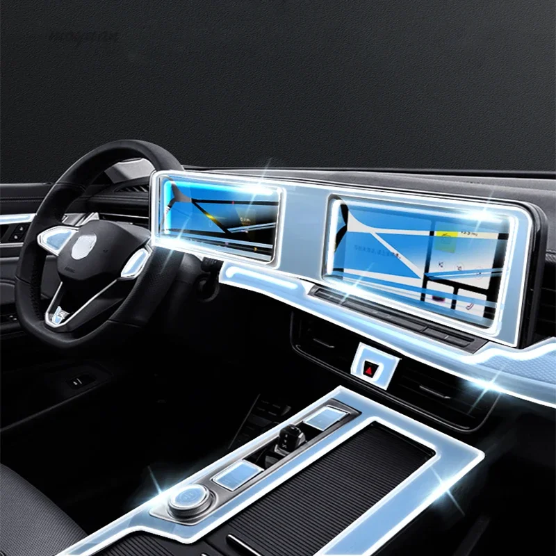 Tpu Transparent Protection Film for VOLKSWAGEN VW Tavendor 2022 2023 Car  Interior Sticker Center Console Screen Gear Door Panel