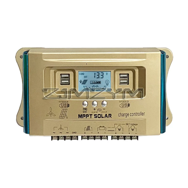 30A 40A 50A 60A 100A Wind Solar Hybrid MPPT Charge Controller MPPT Regulator Dual USB Charge 12V24V36V48V60V