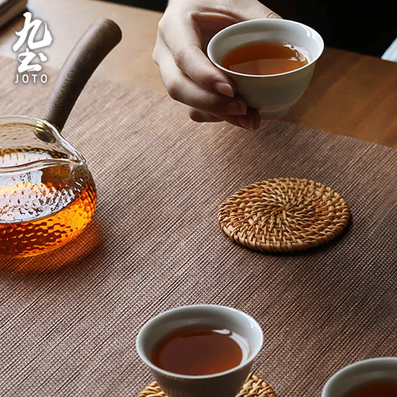 JOTO Heat Insulation Beautiful Handmade Rattan Heat Insulation Coaster PJR0099