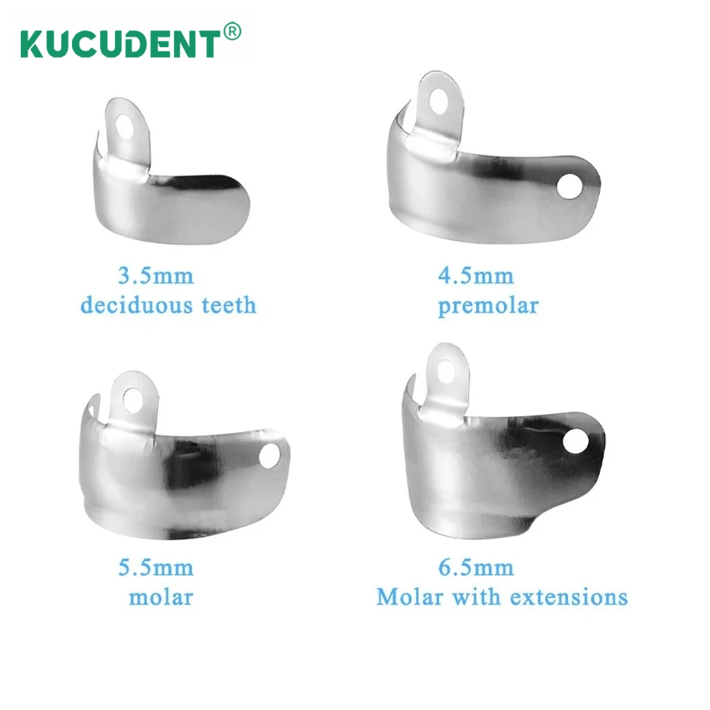 100Pcs/Box Dental Matrix Bands Kit Sectional Metal Matrice with Hole Fit Garrison Palodent Teeth Wedges 3.5/4.5/5.5/6.5mm view 5