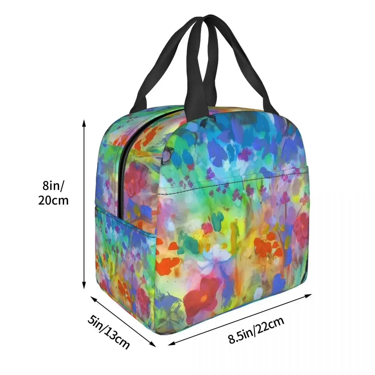 Flower Garden In Balboa Park San Diego Pattern Cooler Lunch Box Oil Painting Mountaineering Thermal Insulation Portable Food Bag