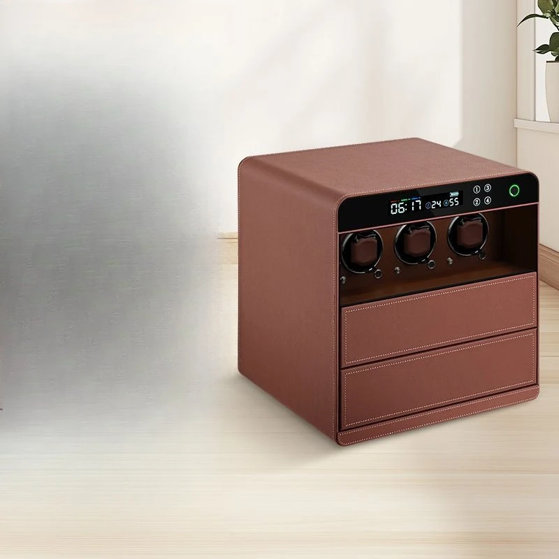 

Fingerprint Leather Drawer Jewelry Cabinet Invisible Storage Box Home Smart Safe