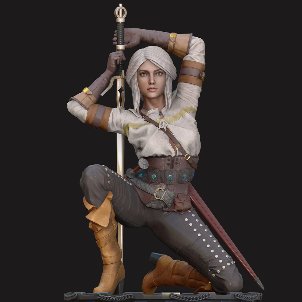 

1/24 3d Print Model Kit Sexy Witch Warrior NSFW Anime Resin Figure Model Kit DIY Miniature Reduction Statue Unpainted Kit Toys