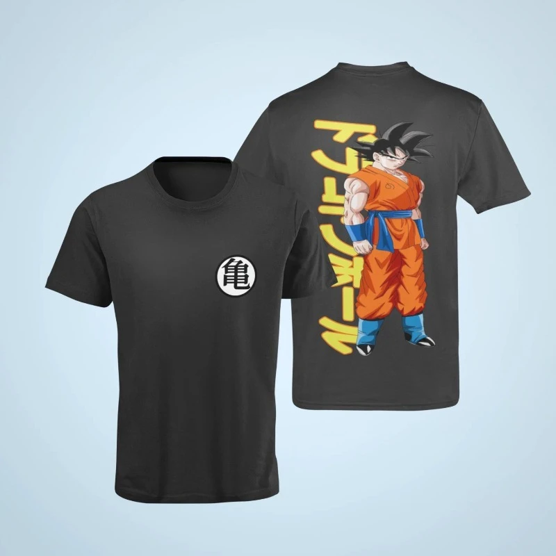 

Мужская футболка из органического хлопка Son Goku, новинка лета Y2K, мужская и женская супер большая модная одежда для пар