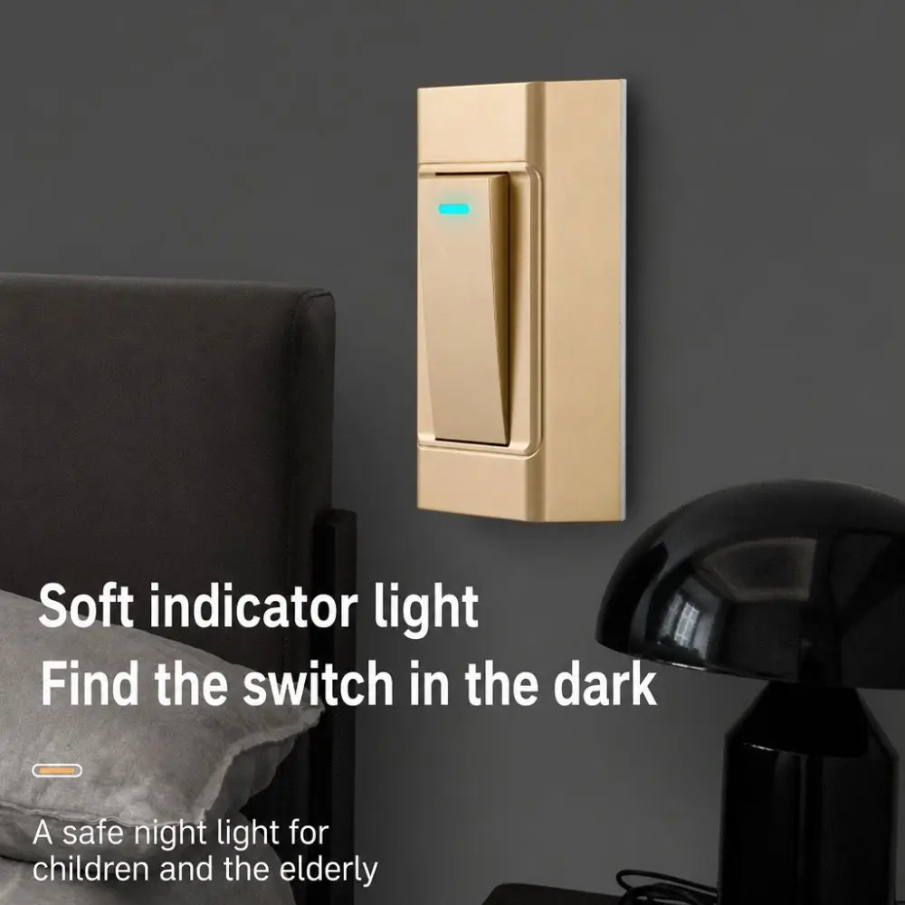 New 1 Gang 1 Way Surface-mounted Control Switch 110~250V Hand-pinched Mini Switch 2 Gang 2 Way Control Switch Bedside