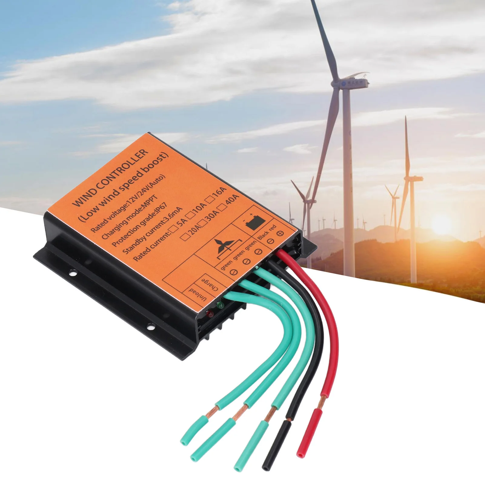 ZK30 12V 24V Wind Turbine Controller 300W‑1000W Step Up Type MPPT PWM Wind Charge Controller 16A