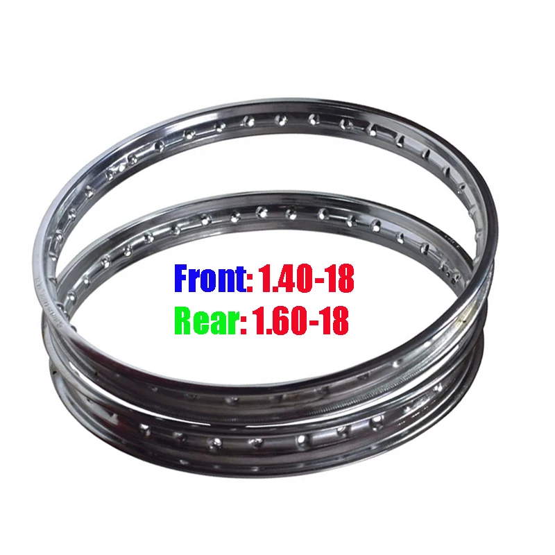 

Motorcycle Front and Rear Wheel Rim Set for Honda Jialing Lifan Loncin CG150 DY125 LX125 LF125 17/18 inch 36-Holes Metal Wheel