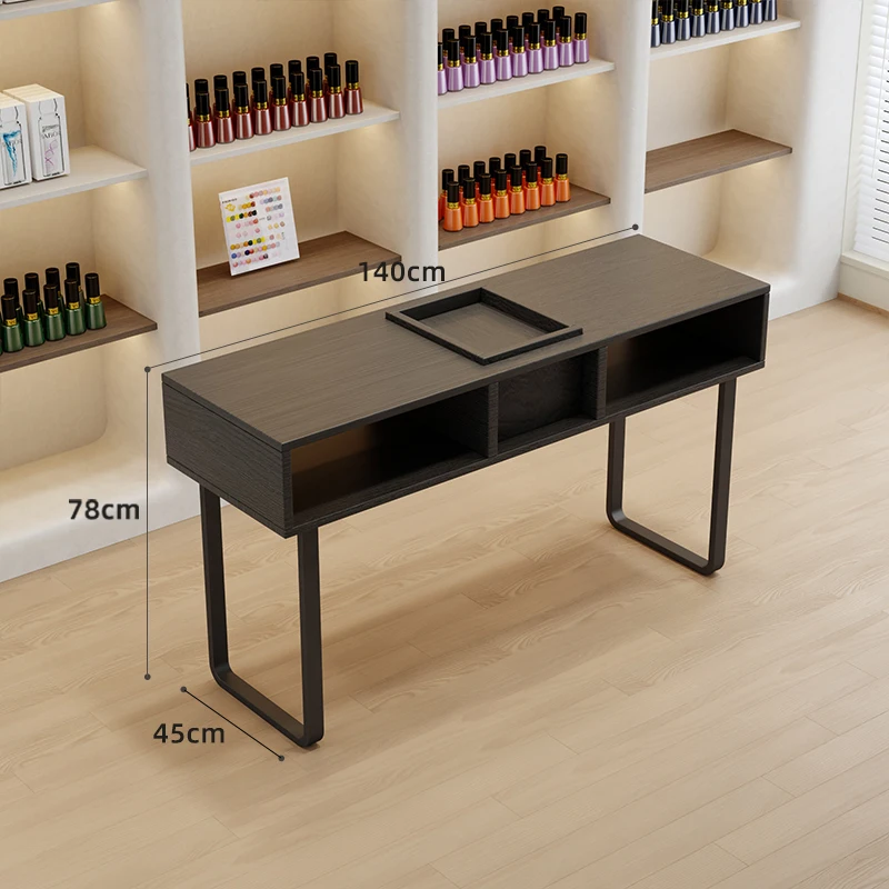 Wood White Modern Nail Tables Manicure Makeup Professional Black Nail Tables Living Room Mesa Manicura Salon Furniture MR50NT