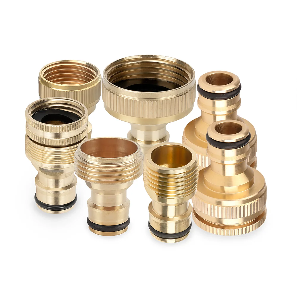 Brass 1/2 3/4 1 Inch Male Female Thread to 16mm Nipple Adapter Garden Hose Tap Quick Connector Irrigation Pipe Fitting Joint