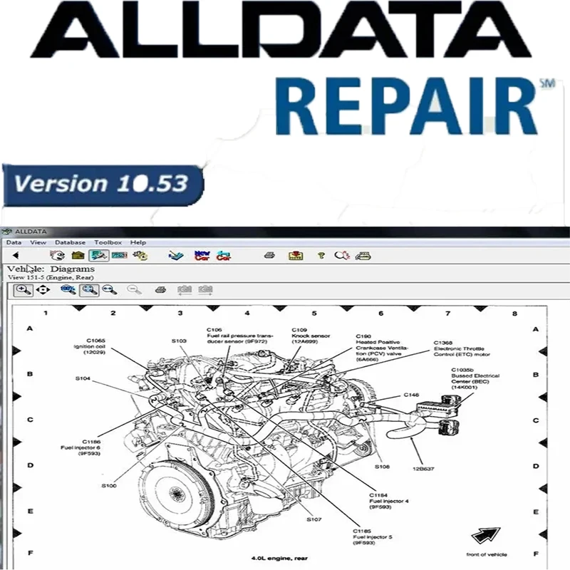 Hot alldata 10.53 Car Software mitchell ultramate 2023.07 auto repair alldata software All data car software with Wiring diagram