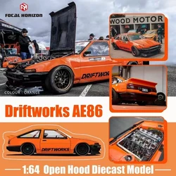 PreSale FH 1:64 Sprinter Trueno AE86 V8 Driftworks DW86 Opened Hood Diecast Diorama Car Model Focal Horizon