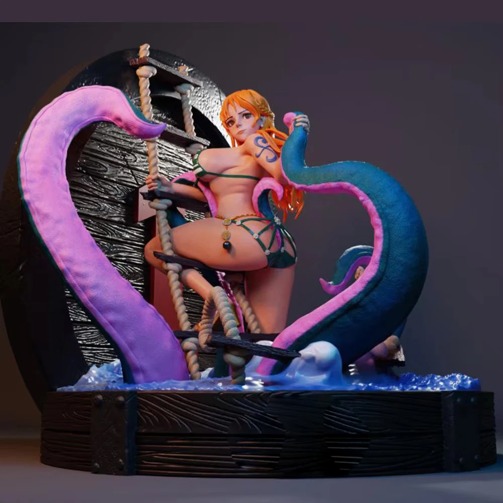 1:24 Schoonheid Piraat Octopus Meisje NSFW 3d Print Hars Speelgoed Kit Gk Ongeverfd Beeldje Diy Ongemonteerd Standbeeld Figuren Model Speelgoed