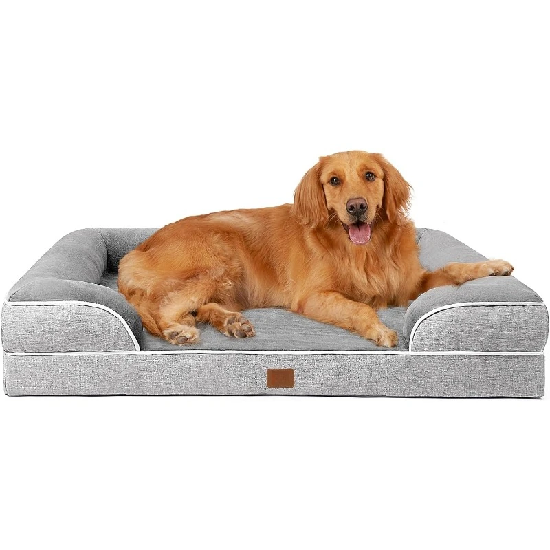 Orthopedic Dog Bed for Extra Large Dogs, Waterproof Memory Foam XL Dog Bed with Side Panels, Non-Slip