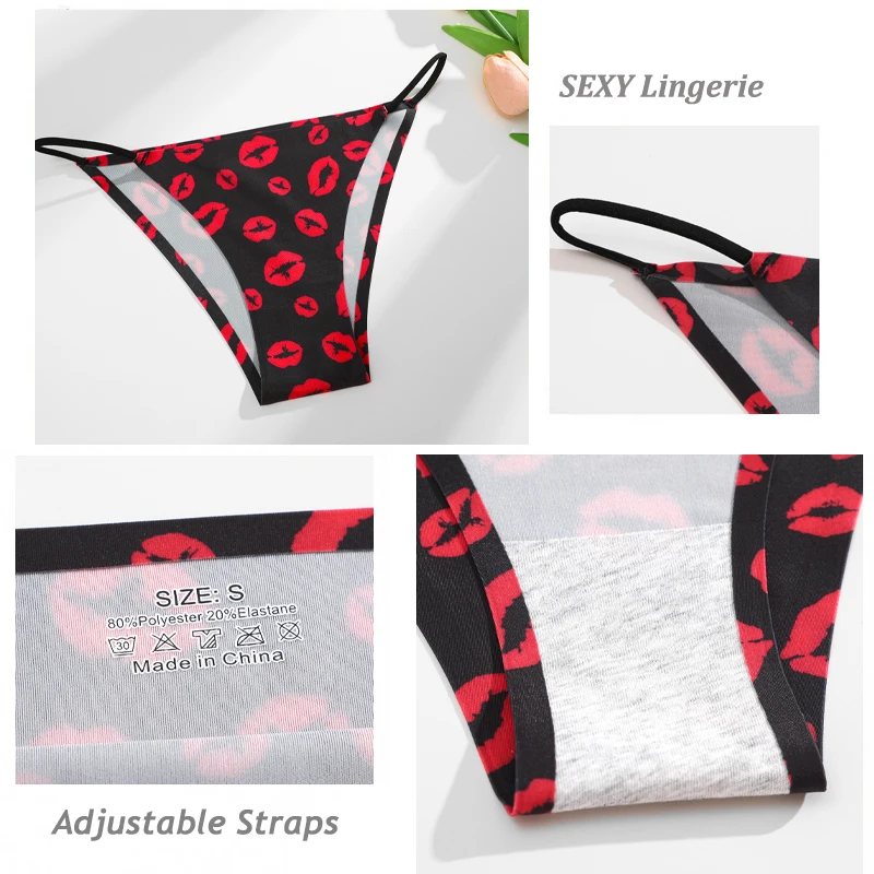 3 pz/set mutandine leopardate da donna slip di seta senza cuciture Sexy farfalle a vita bassa modello di stampa intimo Lingerie femminile XS-XL