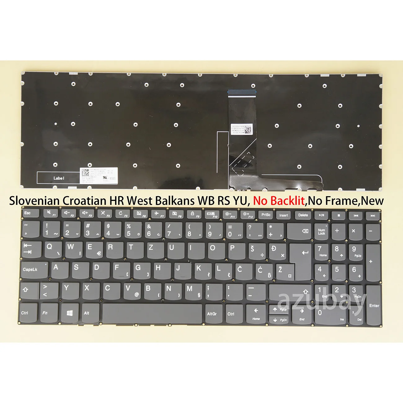 Teclado para Lenovo Ideapad 330s-15ikb GTX1050 330S-15ARR 330S-15ast 330S-15ISK S340-15IWL S340-15API S340-15IML Slovenian Cro