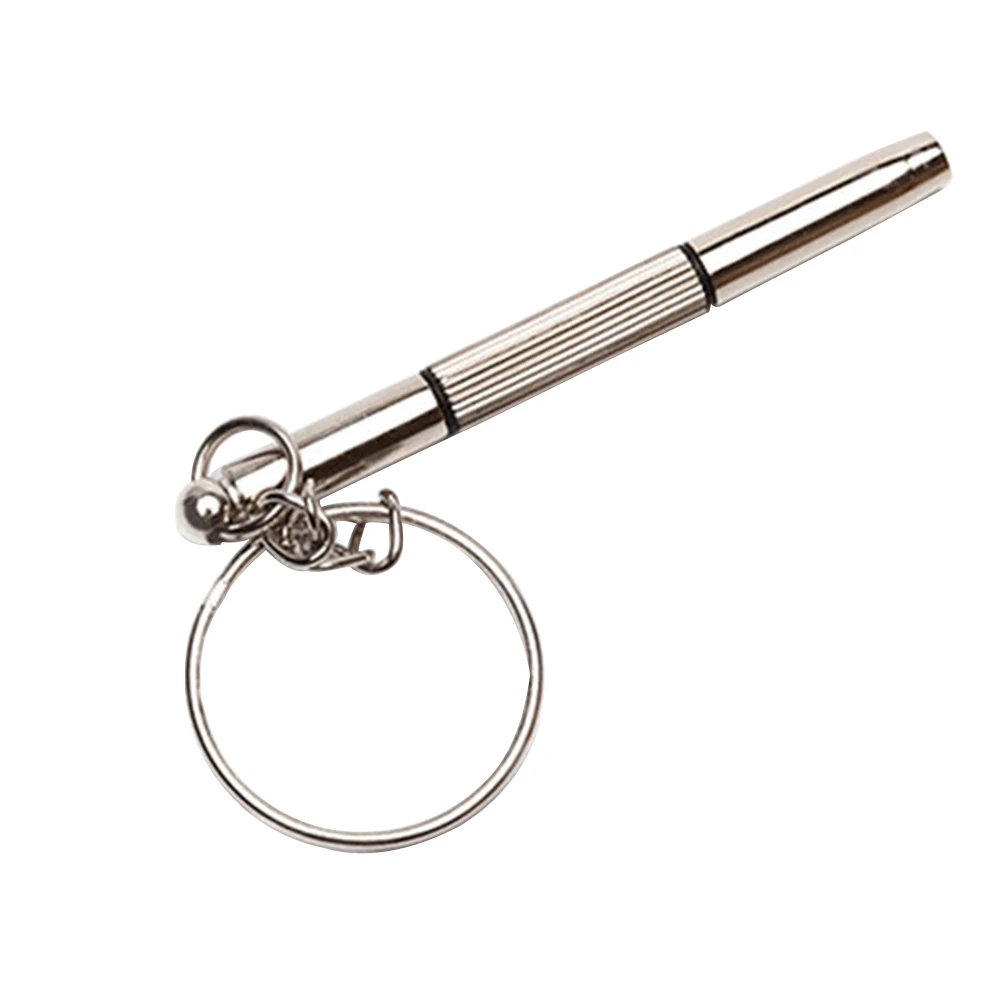 

3in1 Screwdriver Compact Mini Repair Tool for Glasses Watches Eyewear Silver Keyring Optical Electronics Hand Tools