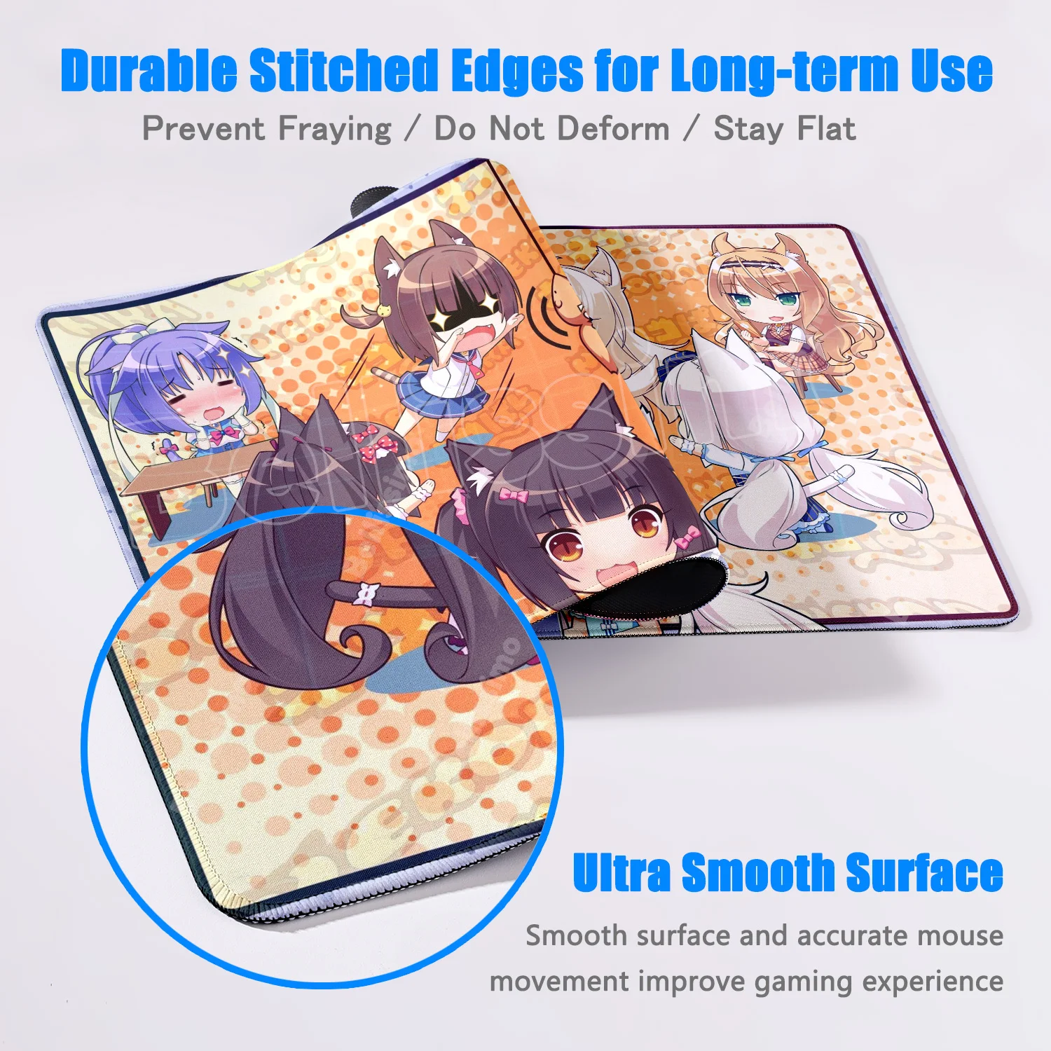 XXL المنزل HD الكمبيوتر مكتب الحصير ماوس الوسادة Nekopara ماوس الوسادة السجاد ألعاب مكتب محمول لينة ماوس حصيرة سطح المكتب ماوس الحصير 90x40 سنتيمتر