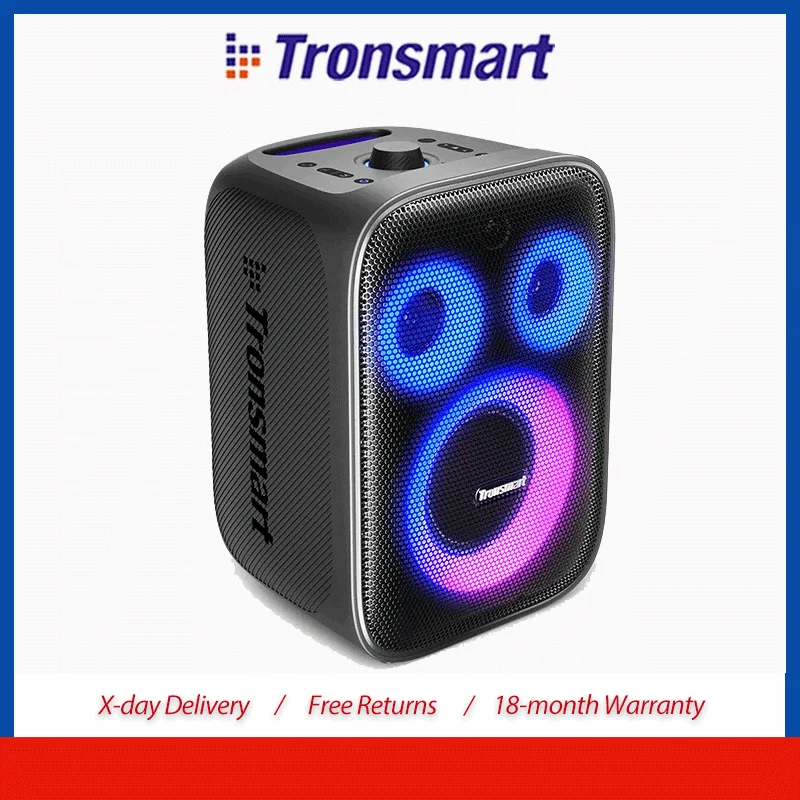 Enceinte Bluetooth Tronsmart Halo 200, puissante enceinte de fête avec basses profondes, système sonore 3 voies, entrée micro et guitare filaires, contrôle par application