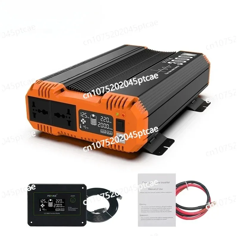 12V 24V 48V To 220V 230V LCD Display Auto Accessories Power FCHAO Pure Sine Wave Inverter Converter for Home Camping and RV