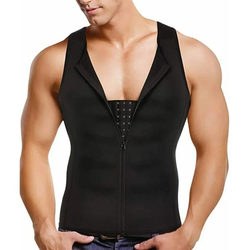 Sweat suit Reductive Girdle Body Shaper Men abdomen Corset Slimming Belt Sauna Vest Belly Fat Burner Chest Abdominal Binder