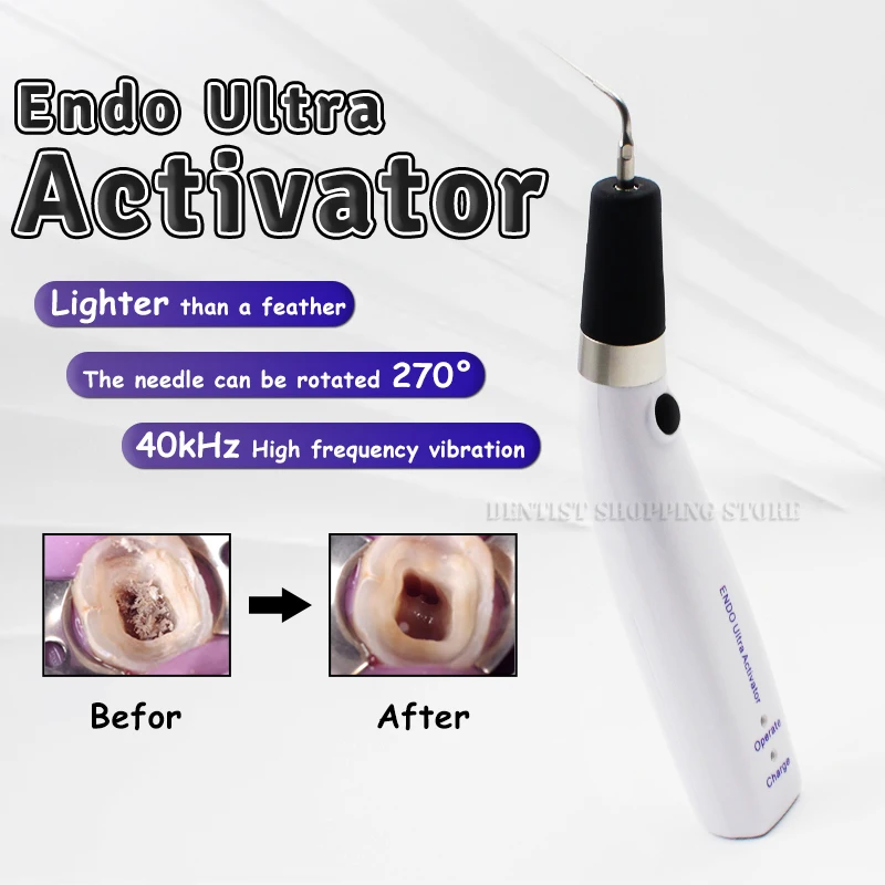 Dental Root Canal 40kHz Vibration Frequency 270°Rotation Cleaning Sonic Activator Ultrasonic Pulp Irrigator Tooth Treatment