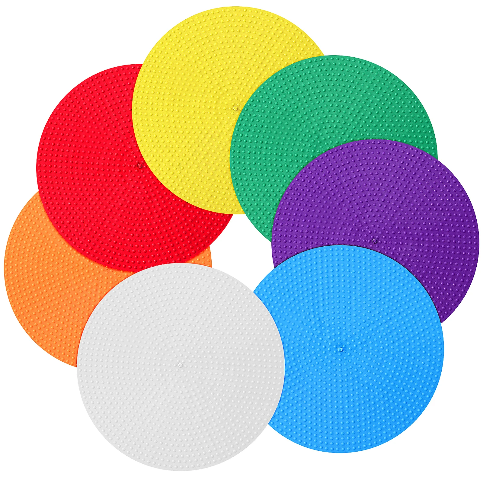 

14Pcs Flat Round Floor Spots Spot Markers Bright Carpet Dots for Classroom Sports Training Agility Equipment Blank Circle Blanks