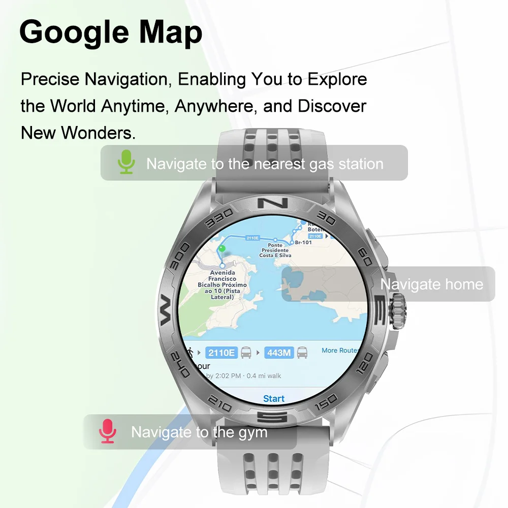 2025New حار Smartwatch الرجال GPS خريطة الملاحة 4G الذاكرة HD تسجيل المكالمات شاشة AMOLED Chatgpt الرياضة مقاوم للماء SmartWatch #3