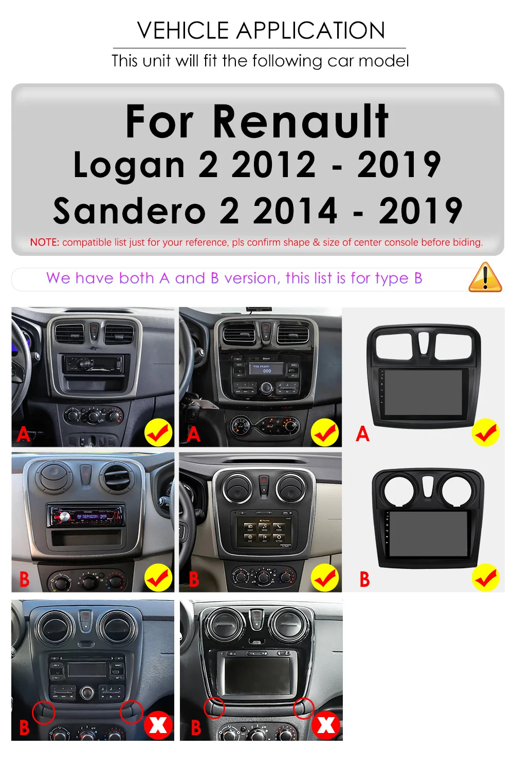 Hizpo Android Auto Radio For Renault Logan 2 2012-2019 Sandero 2 2014-2019 4G Car Multimedia GPS 2 Din Stereo CarPlay WIFI DSP