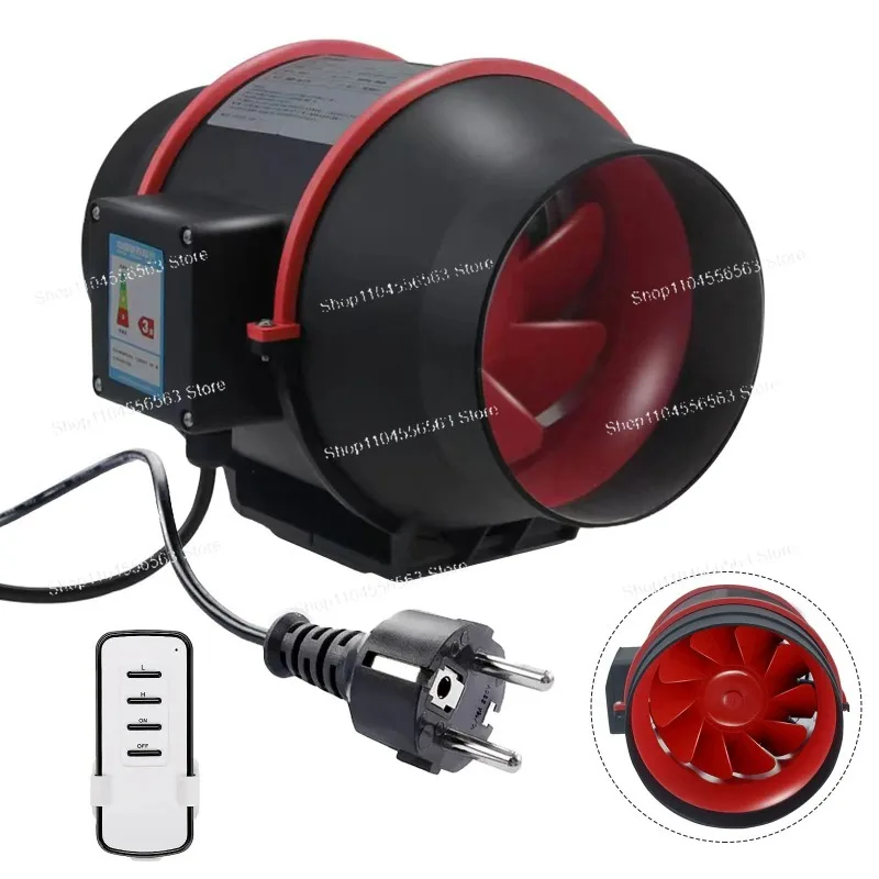 96Mm Ducted Fan (220V/110V) - Silent Mixed Flow Fan with Speed Control for Home Ventilation Systems