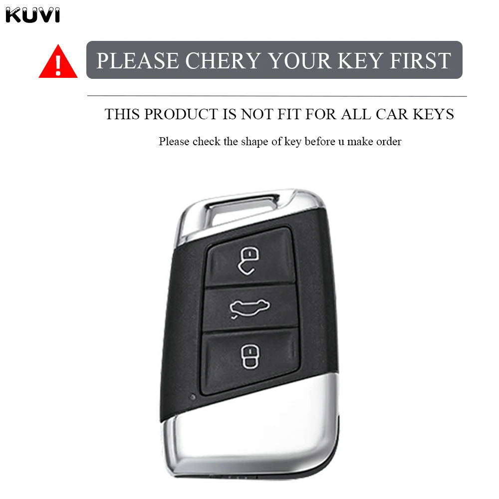 Kuvi TPU 3 Button Car Smart Key Case Cover Bag for VW Volkseagen Passat B8 Magotan for Skoda Superb A7 Kodiaq Seat Shell Fob