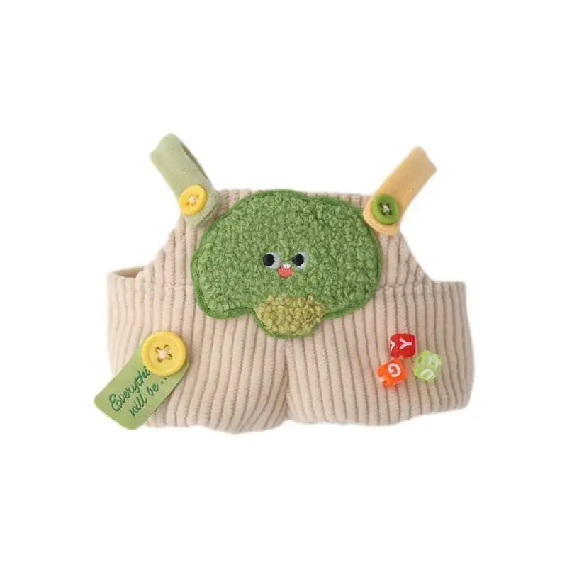 15cm Mini Plush Doll'S Clothes Outfit Accessories For Korea Kpop Exo Labubu Idol Dolls Vegetable Overalls Clothing DIY Kid Gift