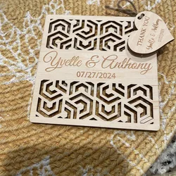 Personalized Wedding Coaster Favors,Wedding Favors for Guests in Bulk, Boho Forest Themed Bridal Shower Birthday Party Gift