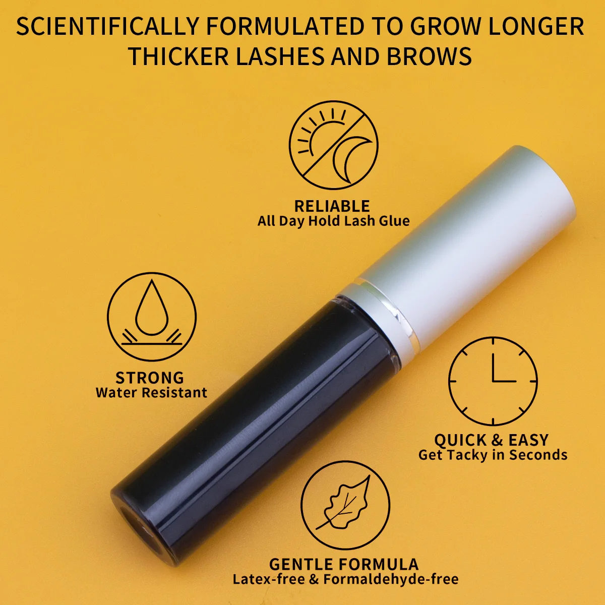 Sterke fixatie wegwerpwimperlijm - Waterdichte, sneldrogende, hypoallergene lijm voor valse wimpers, 6 ml