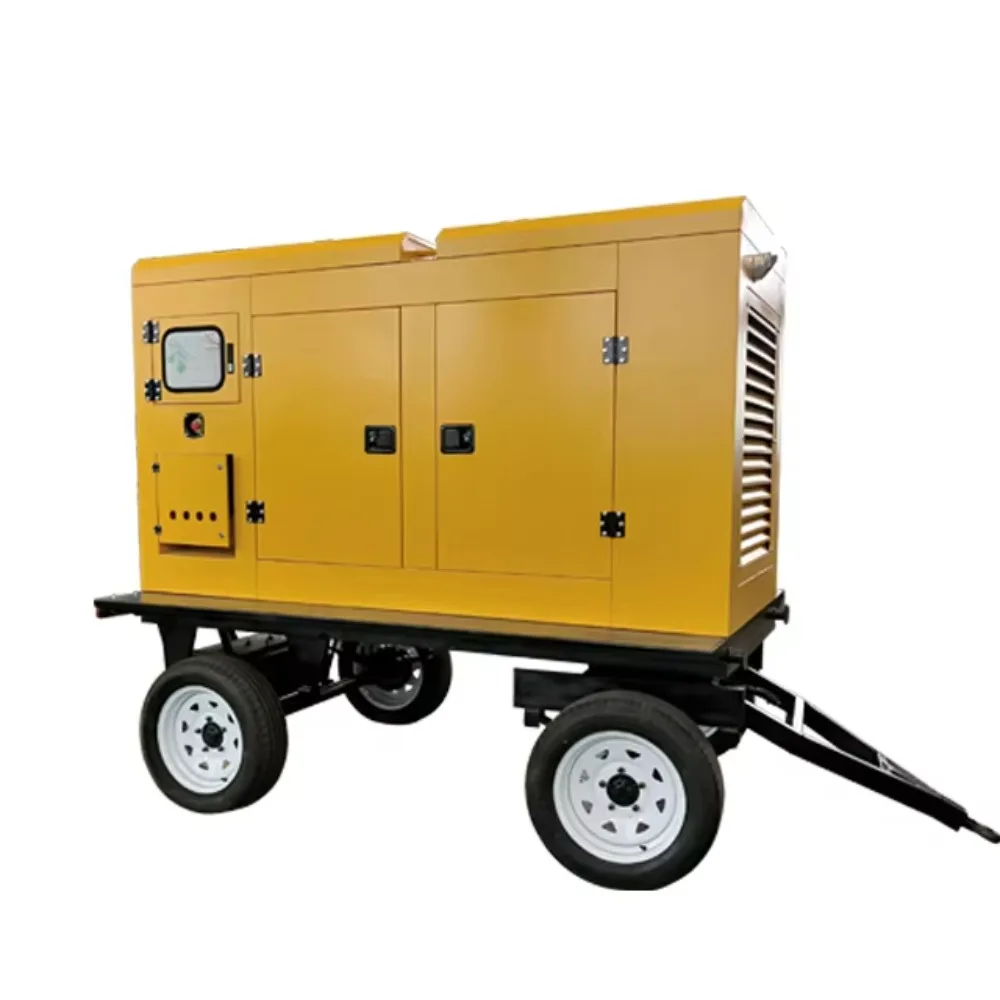 Silent Portable 3 Phase 20 Kva 25kva 30kva 50kva 100kva Generators Four-wheel Mobile Type Generators
