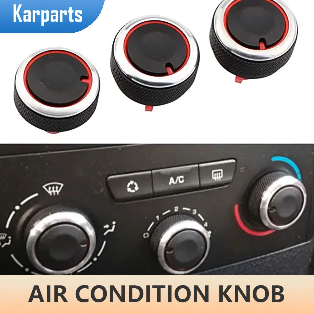 Aluminum Alloy Car Air Conditioning Knob AC Heat Control Switch Button Knob for Peugeot 307 CITROEN C4 C-TRIOMPHE Accessories