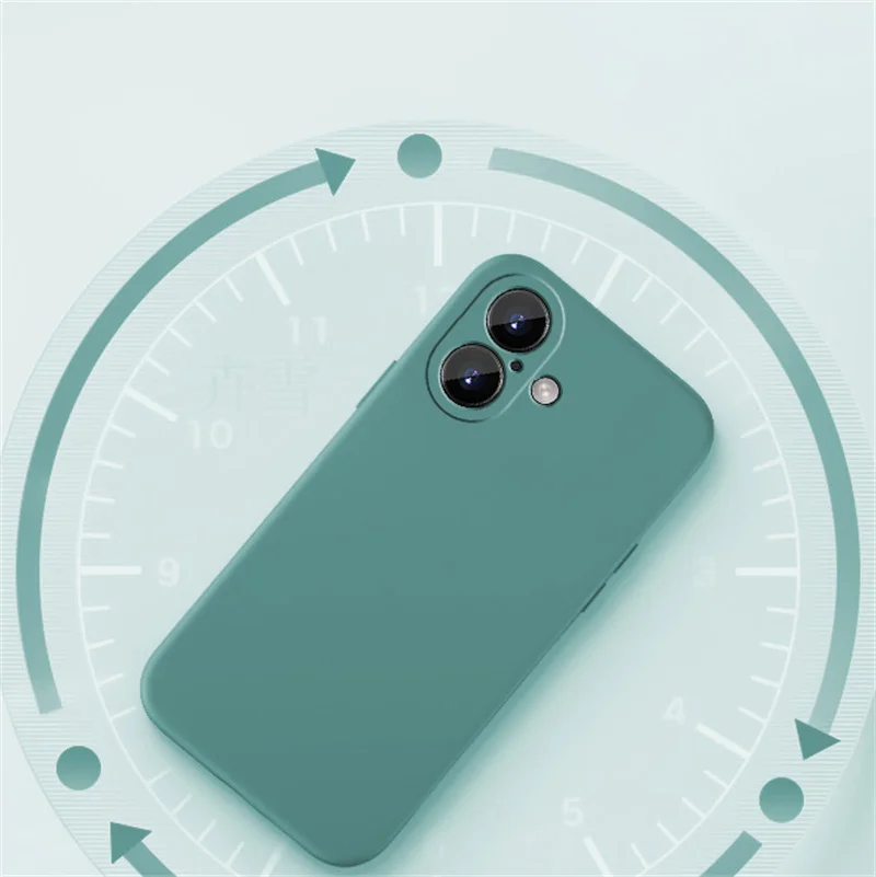 Original Weiche Silikon Telefon Fall Für iPhone 17 16 Pro Max 15 14 13 12 11 Pro Max Mini X XR XS 7 8 Plus SE Zurück Abdeckung Fällen – Detail 8