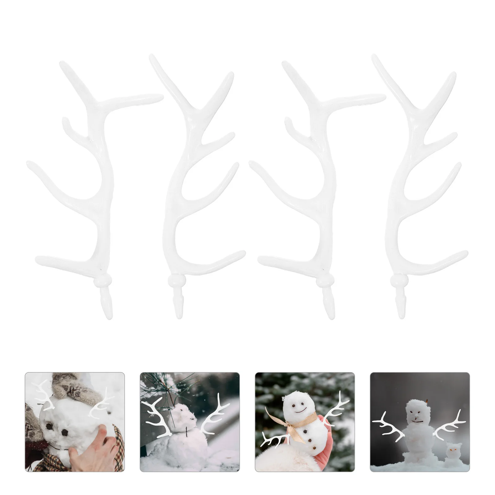 

10Pairs Christmas Snowman Antler Branches DIY Plastic Craft Accessories Hand Twigs Decorations Reusable Plastic Branch Antlers