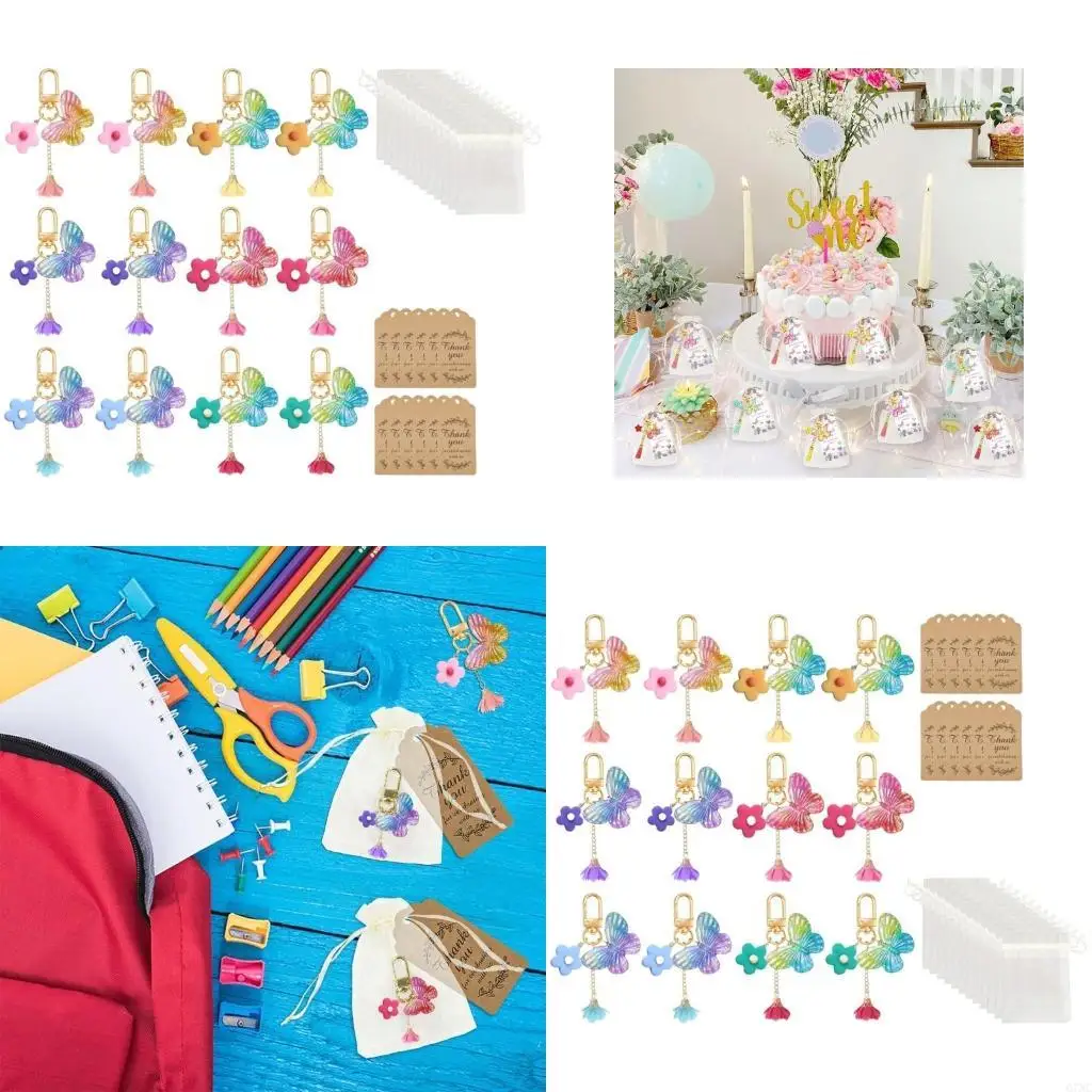Ensemble porte-clés tournesol polyvalent, magnifique ensemble porte-clés tournesol, breloque polyvalente en résine pour à